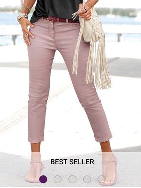 Lascana Cropped Pants in Pink